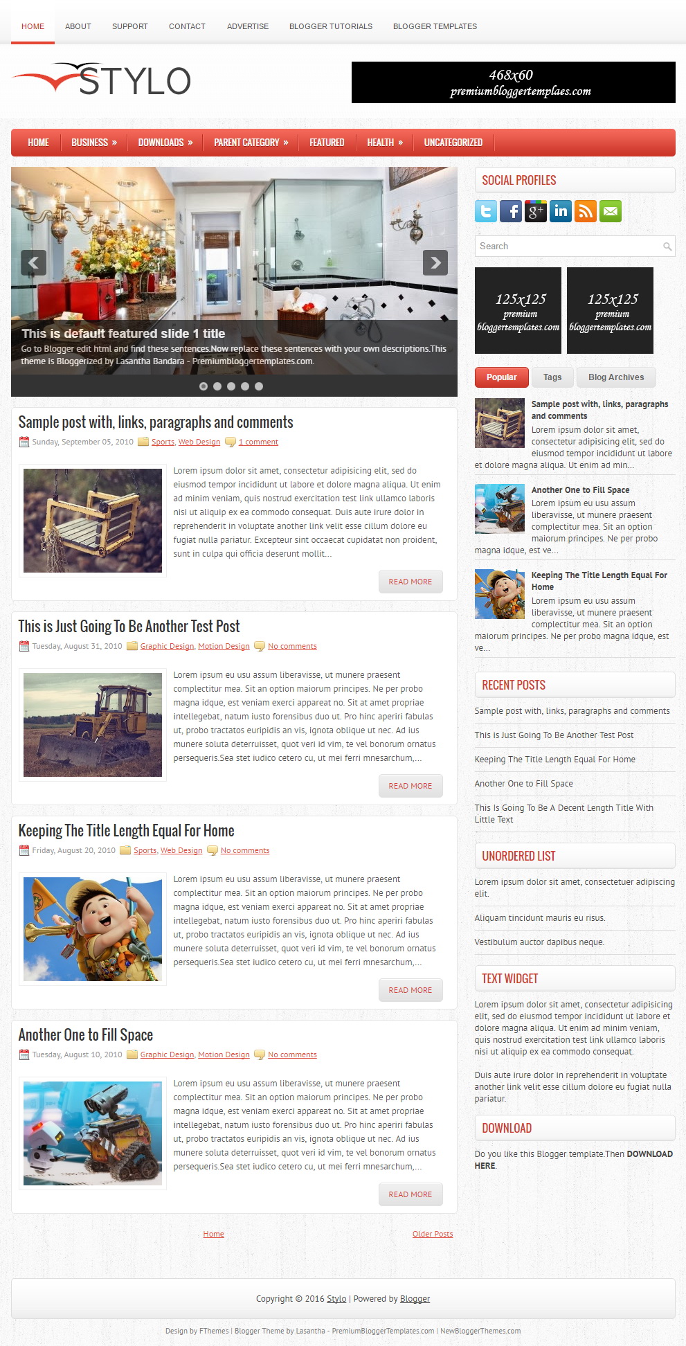 Stylo Blogger Template